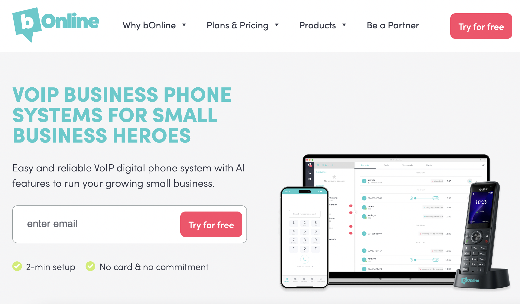 bonline reviews homepage