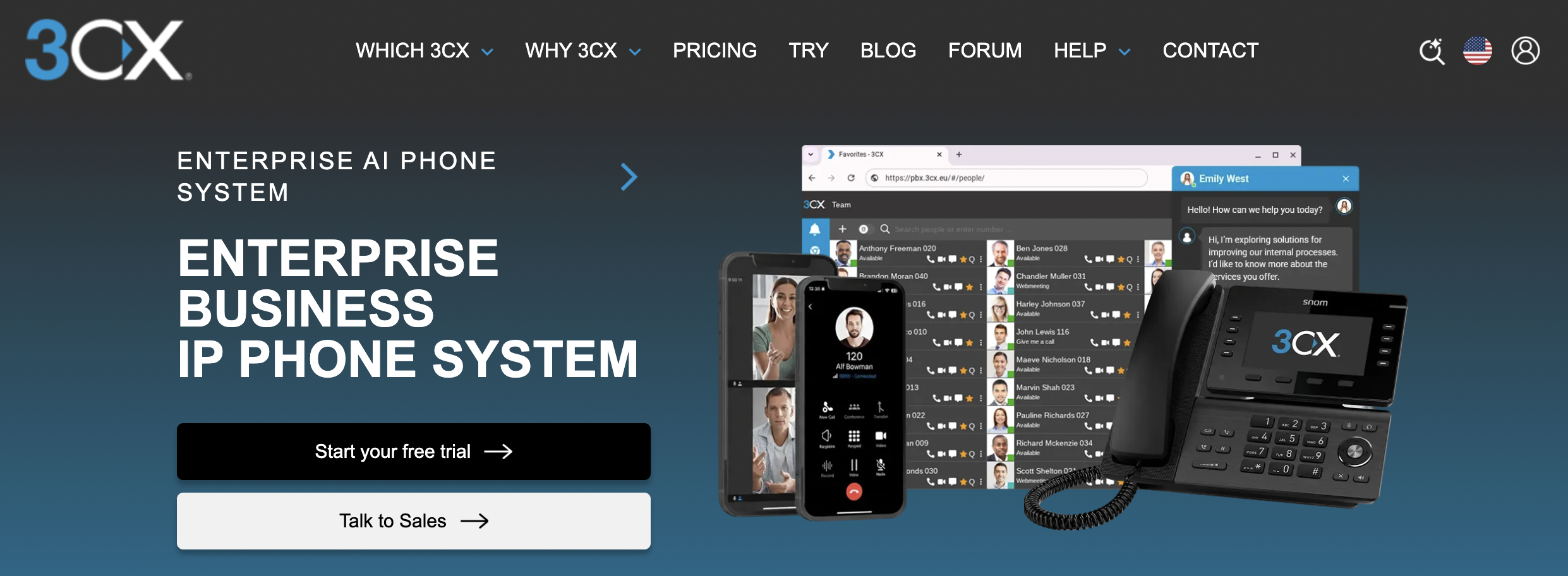 best small business pbx - 3cx